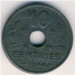 France, 10 centimes, 1943–1944