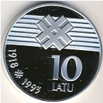 Latvia, 10 latu, 1993
