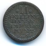 Danish West Indies, 2 скиллинга (1816 г.)