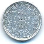 Британская Индия, 2 анны (1887 г.)