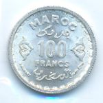 Morocco, 100 francs, 1951