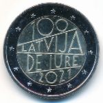 Латвия, 2 евро (2021 г.)
