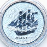 Острова Кука, 25 центов (2021 г.)