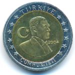 Турция., 2 евро (2004 г.)
