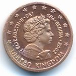 Великобритания., 1 евроцент (2002 г.)