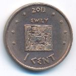Индейская резервация Ла-Поста., 1 цент (2013 г.)