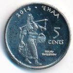 Индейская резервация Эвиапайп., 5 центов (2014 г.)