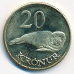 Фарерские острова., 20 крон (2011 г.)