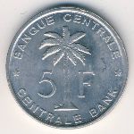 Руанда-Урунди, 5 франков (1956–1959 г.)