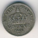 France, 50 centimes, 1864–1869
