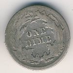 USA, 1 dime, 1875–1891