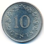 Malta, 10 центов (1972 г.)