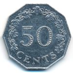 Malta, 50 центов (1972 г.)