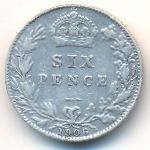 Великобритания, 6 пенсов (1906 г.)