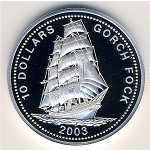 Liberia, 10 dollars, 2003