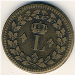 France, 1 decime, 1814–1815