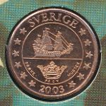 Sweden., 1 евроцент, 