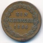 Нассау, 1 крейцер (1856 г.)