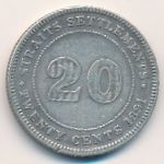 Стрейтс-Сетлментс, 20 центов (1891 г.)
