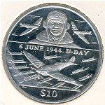 Virgin Islands, 10 dollars, 2004