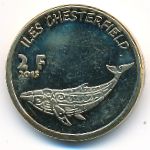 Острова Честерфилд., 2 франка (2015 г.)