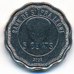 Сьерра-Леоне, 5 центов (2022 г.)