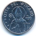 Vatican City, 100 lire, 1990