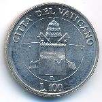 Vatican City, 100 lire, 2000