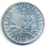 Франция, 1 франк (1917 г.)