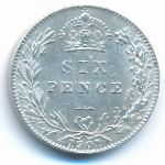 Великобритания, 6 пенсов (1901 г.)