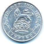 Великобритания, 6 пенсов (1918 г.)