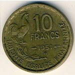 Франция, 10 франков (1950–1958 г.)