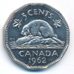 Canada, 5 cents, 1955–1962