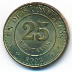 Nicaragua, 25 centavos, 2002–2007