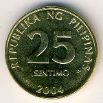 Philippines, 25 centimos, 2004–2017