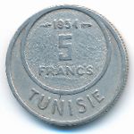 Тунис, 5 франков (1954 г.)
