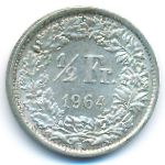 Швейцария, 1/2 франка (1964 г.)