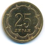 Таджикистан, 25 дирам (2001 г.)