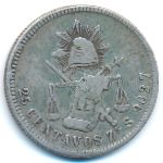 Mexico, 25 centavos, 1870–1890