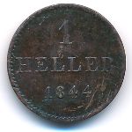 Франкфурт, 1 геллер (1844 г.)