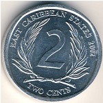 Восточные Карибы, 2 цента (2002–2011 г.)