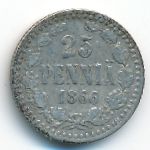 Finland, 25 pennia, 1865–1871