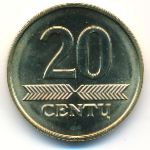Lithuania, 20 центов, 