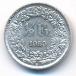 Швейцария, 1/2 франка (1959 г.)