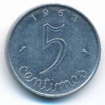 Франция, 5 сентим (1963 г.)