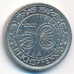 Weimar Republic, 50 рейхспфеннигов (1927 г.)