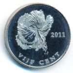 Bonaire., 5 центов (2011 г.)