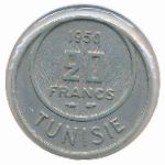 Tunis, 20 франков (1950 г.)