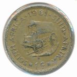 South Africa, 1 цент (1961 г.)