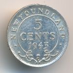 Newfoundland, 5 центов (1943 г.)